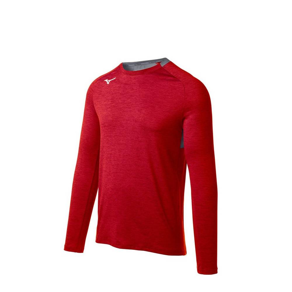 Mens Mizuno Alpha Long Sleeve Shirts Red Philippines (QDKORU906)